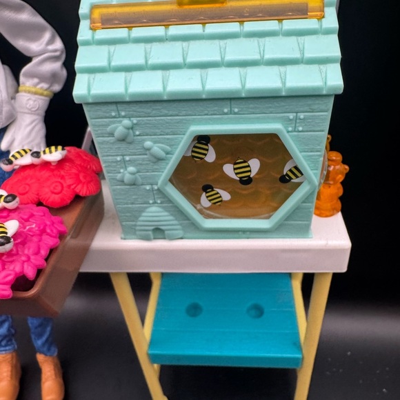 Barbie Black Beekeeper Doll You Can Be Anything Playset Stand, Bee Hives, Honey - Picture 4 of 11